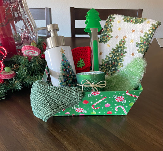 Oh Christmas Tree Kitchen Basket Delight!